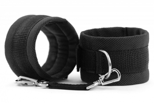 Черные наручники My rules на сцепке - БДСМ Арсенал - купить с доставкой в Энгельсе