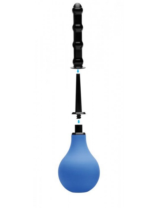 Анальный душ с 3 насадками Premium One-way Valve Anal Douche Set - XR Brands - купить с доставкой в Энгельсе