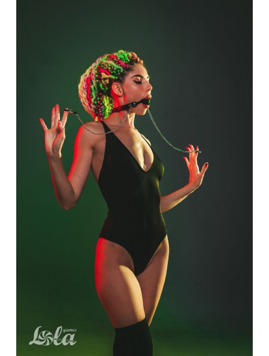 Силиконовый кляп-шар Hentai с зажимами на соски - Lola Games - купить с доставкой в Энгельсе