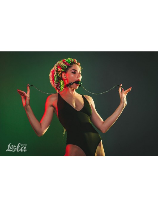 Силиконовый кляп-шар Hentai с зажимами на соски - Lola Games - купить с доставкой в Энгельсе