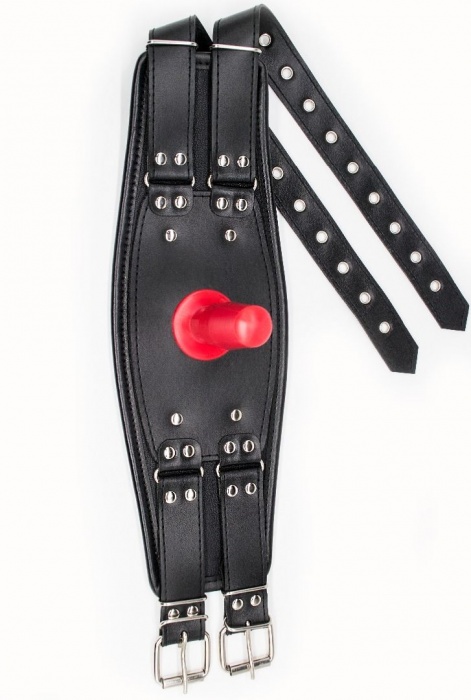 Черный пояс на бедро  Люкс  с телесной насадкой - LOVETOY (А-Полимер) - купить с доставкой в Энгельсе