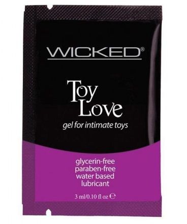 Лубрикант на водной основе для использования с игрушками WICKED Toy Love - 3 мл. - Wicked - купить с доставкой в Энгельсе