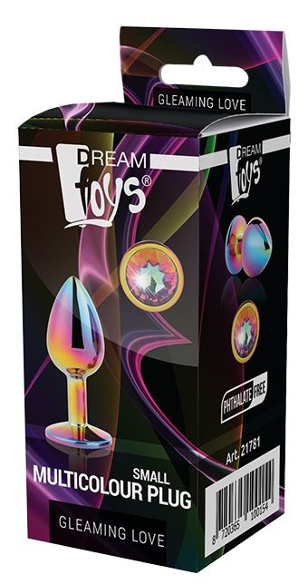 Голографическая анальная втулка с радужным кристаллом - 7,1 см. - Dream Toys - купить с доставкой в Энгельсе