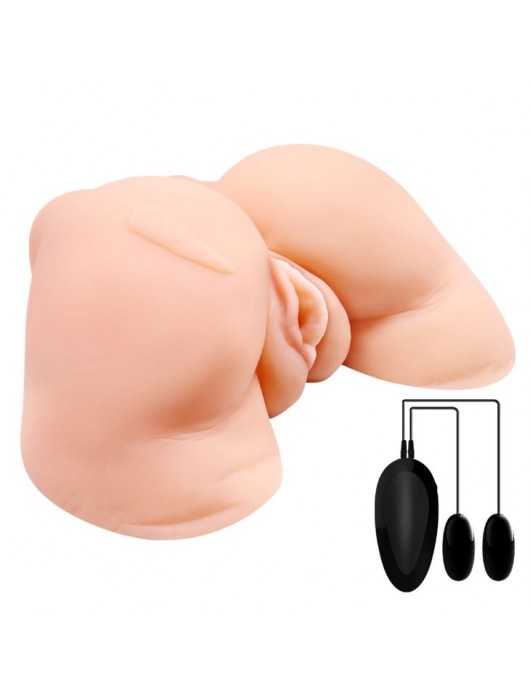 Телесная вибровагина Julie с 2 рабочими отверстиями - Baile - в Энгельсе купить с доставкой
