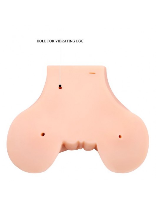Телесная вибровагина Julie с 2 рабочими отверстиями - Baile - в Энгельсе купить с доставкой