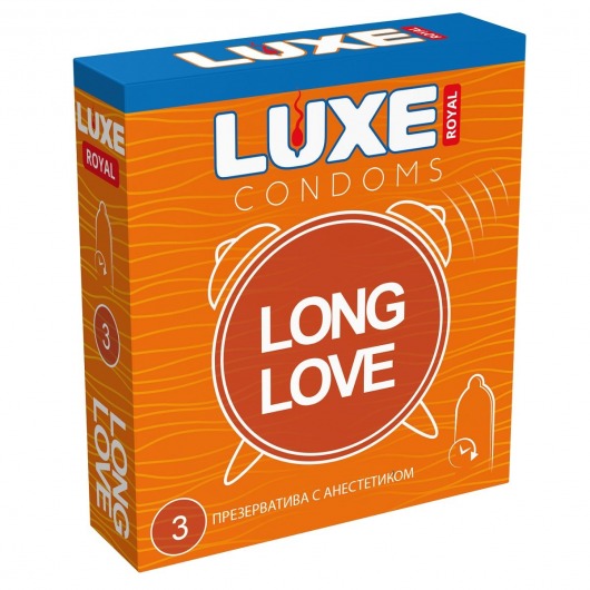 Презервативы с продлевающим эффектом LUXE Royal Long Love - 3 шт. - Luxe - купить с доставкой в Энгельсе