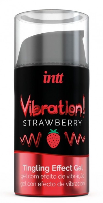 Жидкий интимный гель с эффектом вибрации Vibration! Strawberry - 15 мл. - INTT - купить с доставкой в Энгельсе