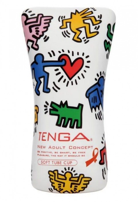 Мастурбатор-туба Keith Haring Soft Tube CUP - Tenga - в Энгельсе купить с доставкой