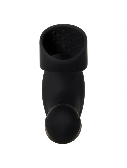 Черный вибромассажер простаты с эрекционным кольцом Strapped   Tapped - Zero Tolerance - в Энгельсе купить с доставкой