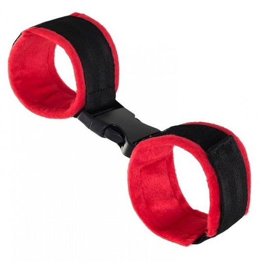 Красно-черные велюровые оковы Anonymo - ToyFa - купить с доставкой в Энгельсе