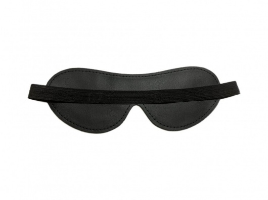 Черная лаковая маска на глаза из эко-кожи - БДСМ Арсенал - купить с доставкой в Энгельсе