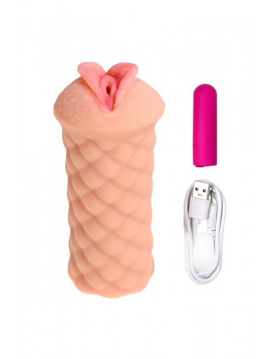 Телесный мастурбатор-вагина Elegance.002 с вибрацией - KOKOS - в Энгельсе купить с доставкой
