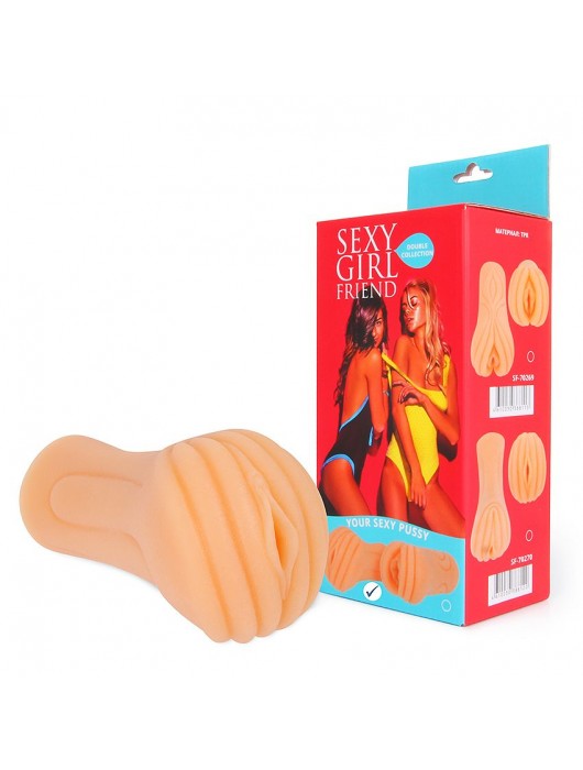 Телесный мастурбатор-вагина с рельефным тоннелем - Bior toys - в Энгельсе купить с доставкой