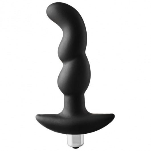 Черная вибропробка для простаты FantASStic Vibrating Prostate Plug - 14,5 см. - Dream Toys - в Энгельсе купить с доставкой