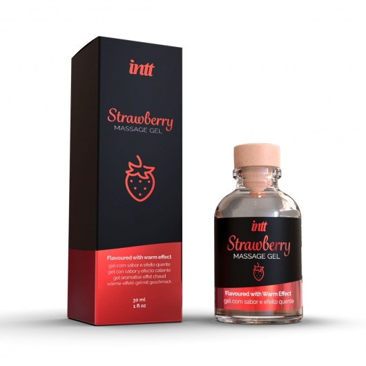 Массажный гель с ароматом клубники Strawberry - 30 мл. - INTT - купить с доставкой в Энгельсе