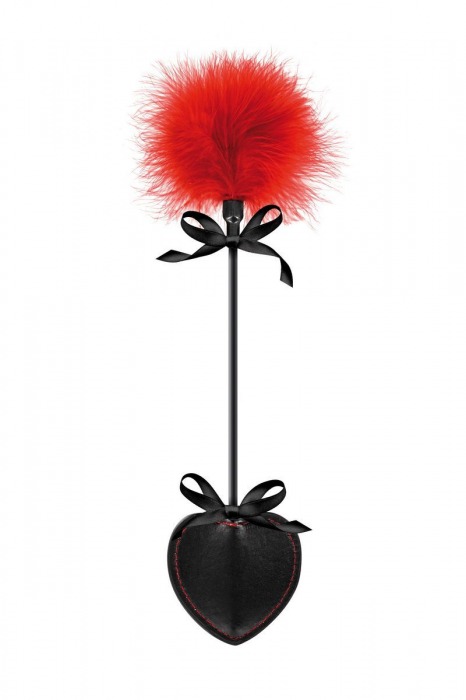 Стек с пуховкой Sweet Caress Feather Whip - 44 см. - Sweet Caress - купить с доставкой в Энгельсе