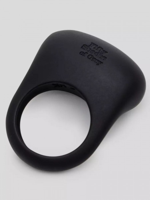 Черное эрекционное виброкольцо Sensation Rechargeable Vibrating Love Ring - Fifty Shades of Grey - в Энгельсе купить с доставкой