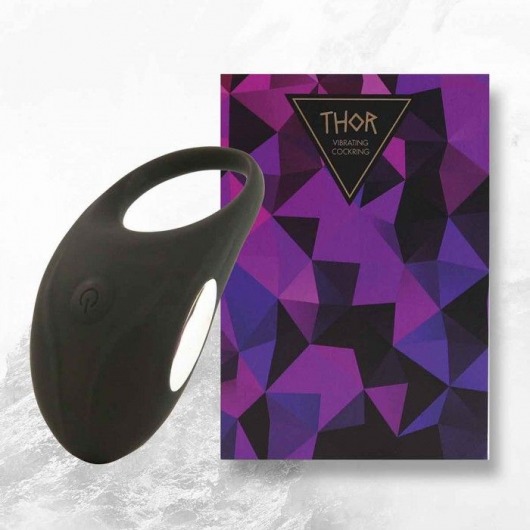 Черное эрекционное виброкольцо Thor Cockring - FeelzToys - в Энгельсе купить с доставкой