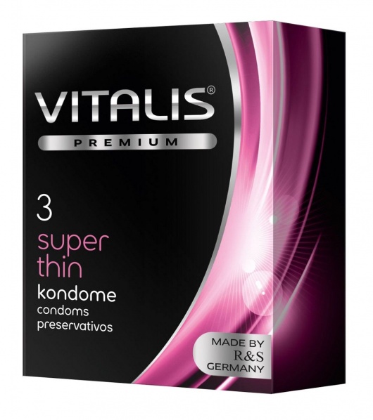 Ультратонкие презервативы VITALIS PREMIUM super thin - 3 шт. - Vitalis - купить с доставкой в Энгельсе