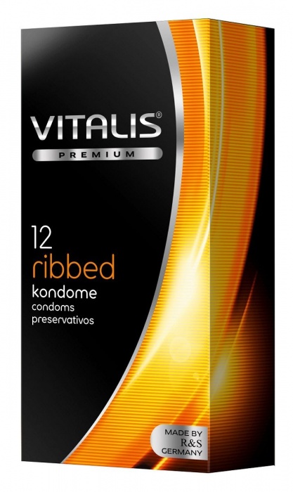 Ребристые презервативы VITALIS PREMIUM ribbed - 12 шт. - Vitalis - купить с доставкой в Энгельсе