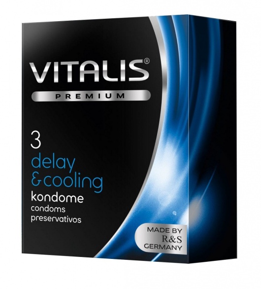 Презервативы VITALIS PREMIUM delay   cooling с охлаждающим эффектом - 3 шт. - Vitalis - купить с доставкой в Энгельсе