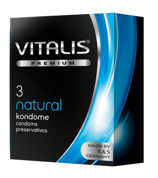 Классические презервативы VITALIS PREMIUM natural - 3 шт. - Vitalis - купить с доставкой в Энгельсе