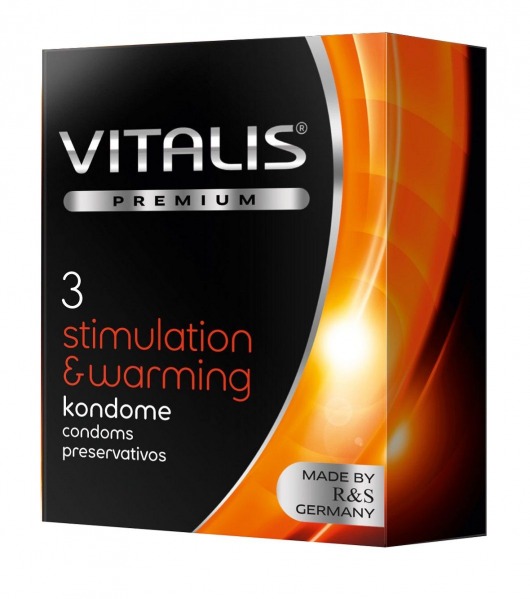 Презервативы VITALIS PREMIUM stimulation   warming с согревающим эффектом - 3 шт. - Vitalis - купить с доставкой в Энгельсе