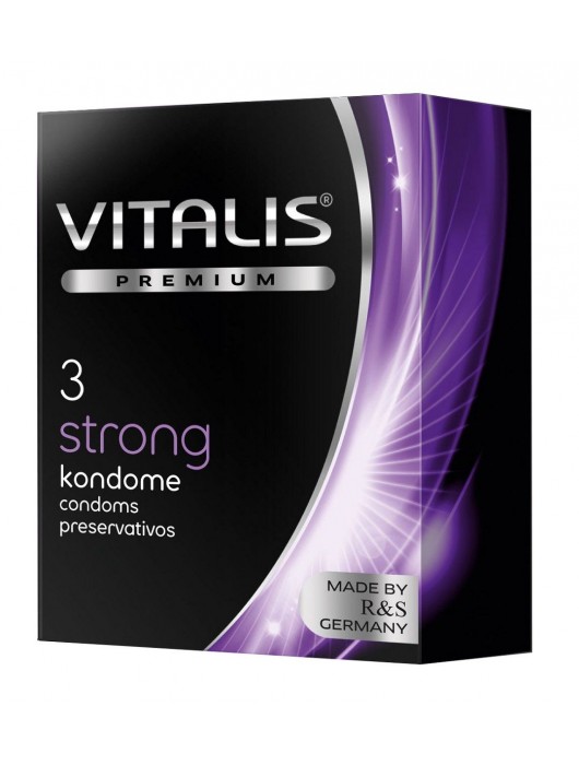 Презервативы с утолщенной стенкой VITALIS PREMIUM strong - 3 шт. - Vitalis - купить с доставкой в Энгельсе