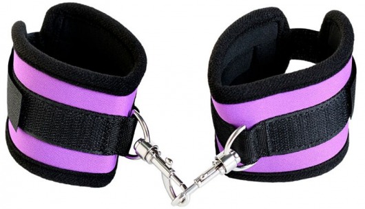 Наручники из неопрена фиолетового цвета - ToyFa - купить с доставкой в Энгельсе
