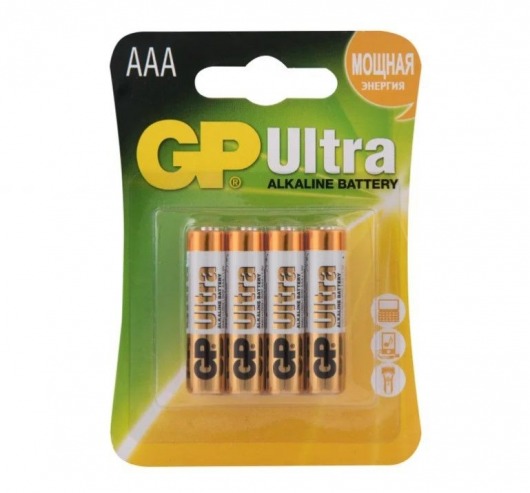 Батарейки алкалиновые GP Ultra Alkaline 24А AАA/LR03 - 4 шт. - Элементы питания - купить с доставкой в Энгельсе