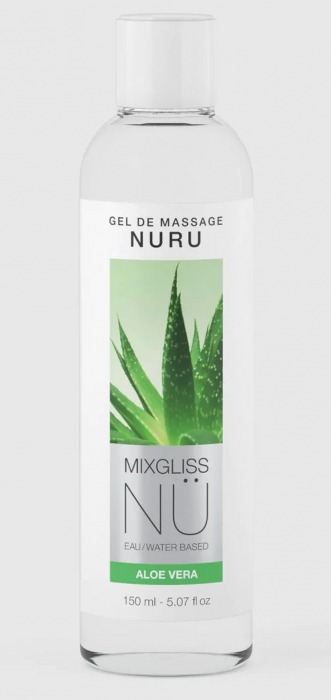 Массажный гель на водной основе Mixgliss NU Aloe Vera - 150 мл. - Strap-on-me - купить с доставкой в Энгельсе