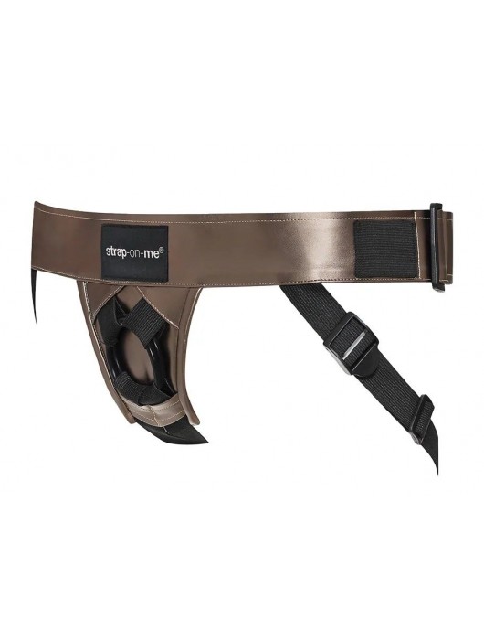 Бронзовый пояс для насадок Curious Harness - Strap-on-me - купить с доставкой в Энгельсе