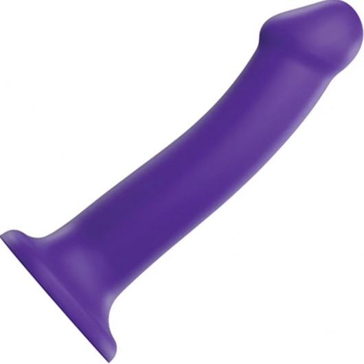 Фиолетовый фаллоимитатор-насадка Strap-On-Me Dildo Dual Density size L - 19 см. - Strap-on-me - купить с доставкой в Энгельсе