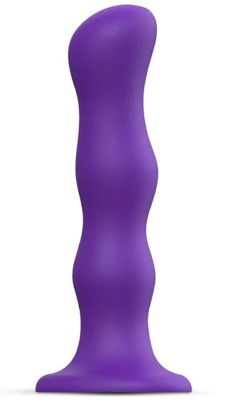 Фиолетовая насадка Strap-On-Me Dildo Geisha Balls size M - Strap-on-me - купить с доставкой в Энгельсе