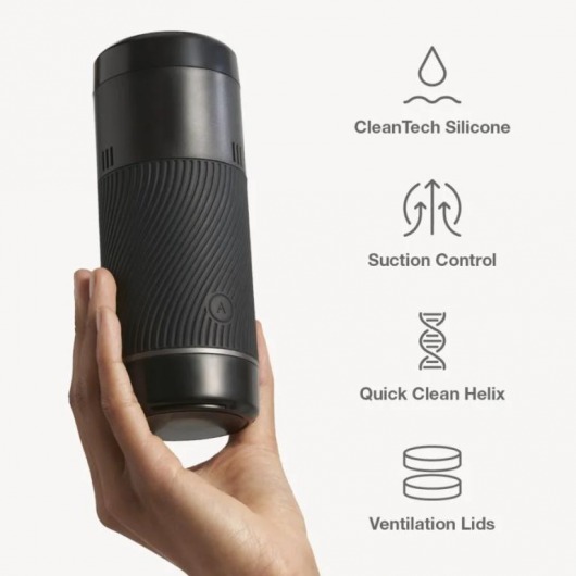 Черный мастурбатор с контролем всасывания Arcwave Pow Stroker - Arcwave - в Энгельсе купить с доставкой