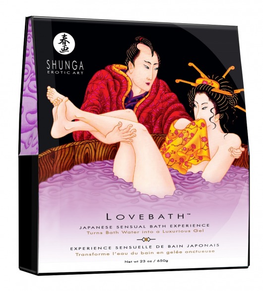 Соль для ванны Lovebath Sensual lotus, превращающая воду в гель - 650 гр. - Shunga - купить с доставкой в Энгельсе