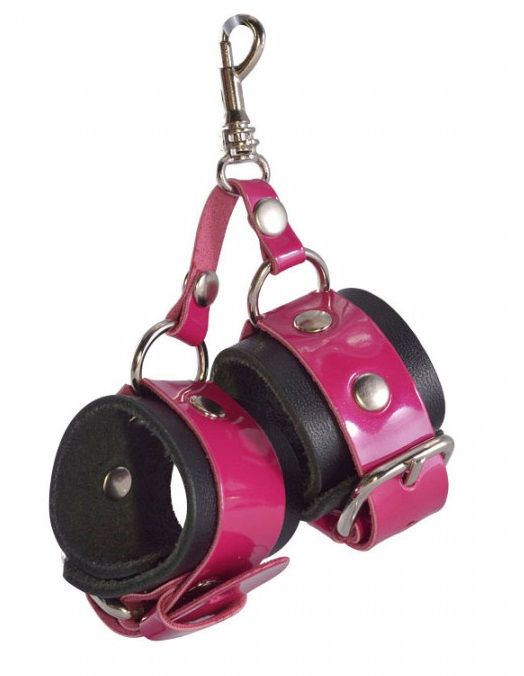 Розово-черный брелок  Наручники - Sitabella - купить с доставкой в Энгельсе