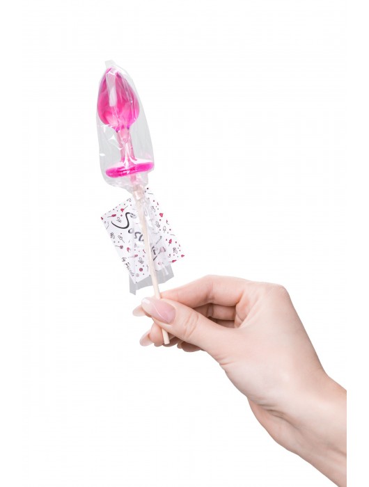 Розовый леденец  в форме анальной втулки со вкусом айриш крим - 29 гр. - Sosuчki - купить с доставкой в Энгельсе