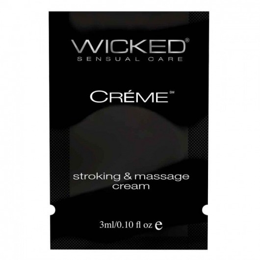 Крем для массажа и мастурбации Wicked Stroking and Massage Creme - 3 мл. - Wicked - купить с доставкой в Энгельсе