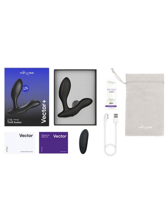 Черный анальный вибратор We-Vibe Vector+ - We-vibe - в Энгельсе купить с доставкой