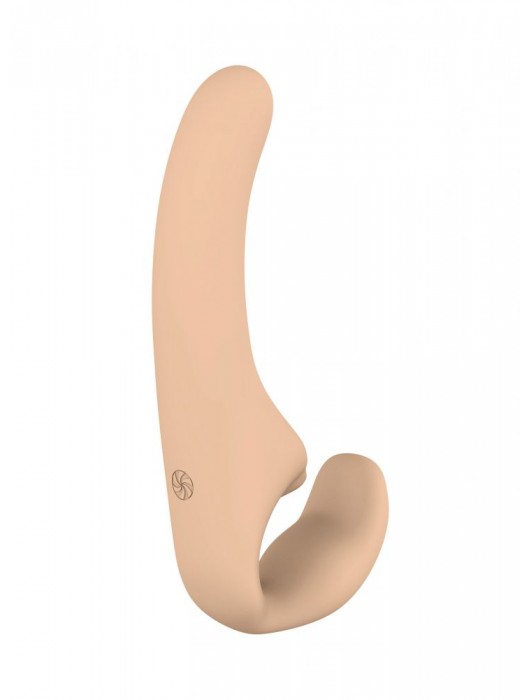 Бежевый безремневой страпон Temptation - Lola Games - купить с доставкой в Энгельсе