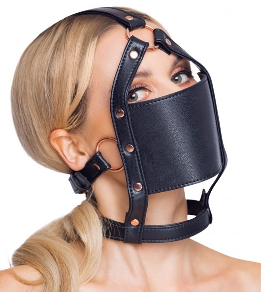 Черный намордник с кляпом-шаром Head Harness With A Gag - Orion - купить с доставкой в Энгельсе