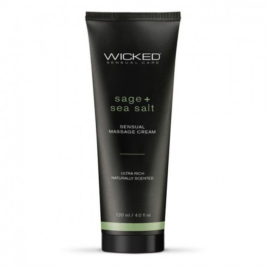 Массажный легкий крем WICKED Sage plus Sea Salt - 120 мл. - Wicked - купить с доставкой в Энгельсе