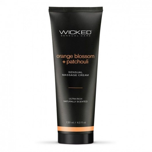 Массажный легкий крем WICKED Orange Blossom plus Patchouli - 120 мл. - Wicked - купить с доставкой в Энгельсе