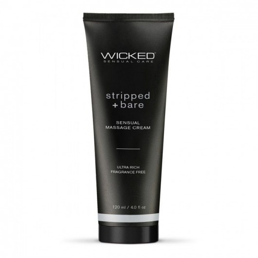 Массажный легкий крем WICKED Stripped plus Bare - 120 мл. - Wicked - купить с доставкой в Энгельсе