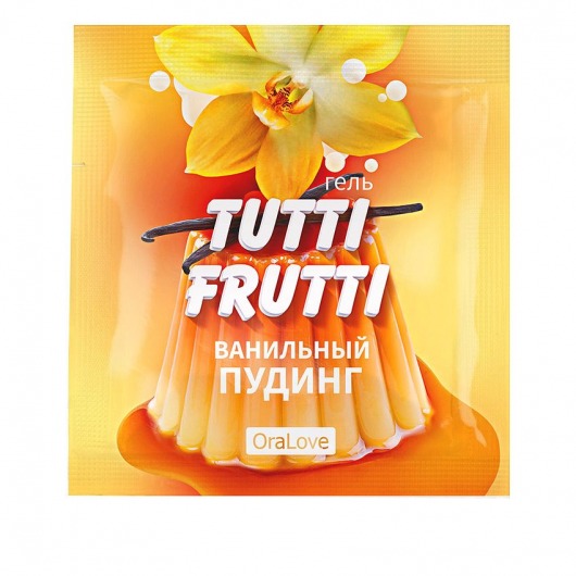 Пробник гель-смазки Tutti-frutti со вкусом ванильного пудинга - 4 гр. - Биоритм - купить с доставкой в Энгельсе