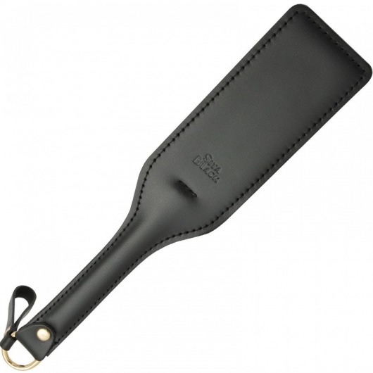 Черная кожаная шлепалка SitaBlack - 30 см. - Sitabella - купить с доставкой в Энгельсе