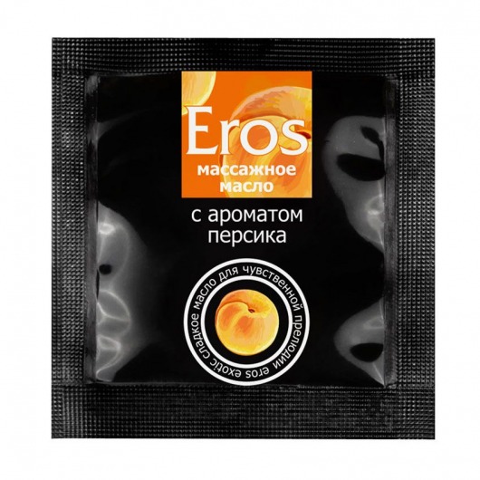 Саше массажного масла Eros exotic с ароматом персика - 4 гр. - Биоритм - купить с доставкой в Энгельсе