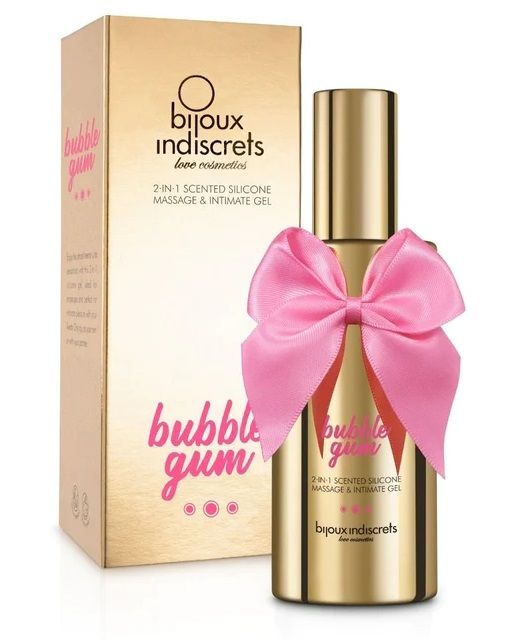 Гель с ароматом жвачки Bubblegum 2-in-1 Scented Silicone Massage And Intimate Gel - 100 мл. - Bijoux Indiscrets - купить с доставкой в Энгельсе