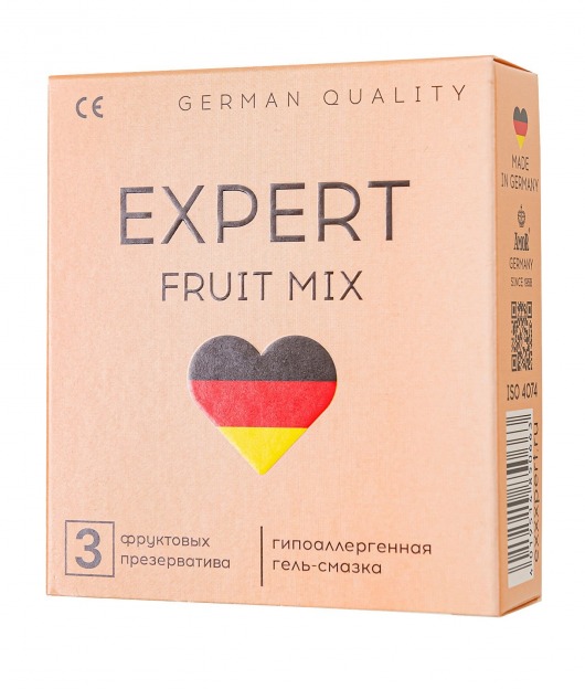 Ароматизированные презервативы EXPERT Fruit Mix - 3 шт. - Expert - купить с доставкой в Энгельсе